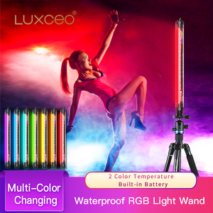 LUXCEO RGB fotoğraf aydınlatma IP68 renkli led acil durum fotoğraf floresan lamba çubuğu rgb taşınabilir video ışığı video kamera için - Product Image 3
