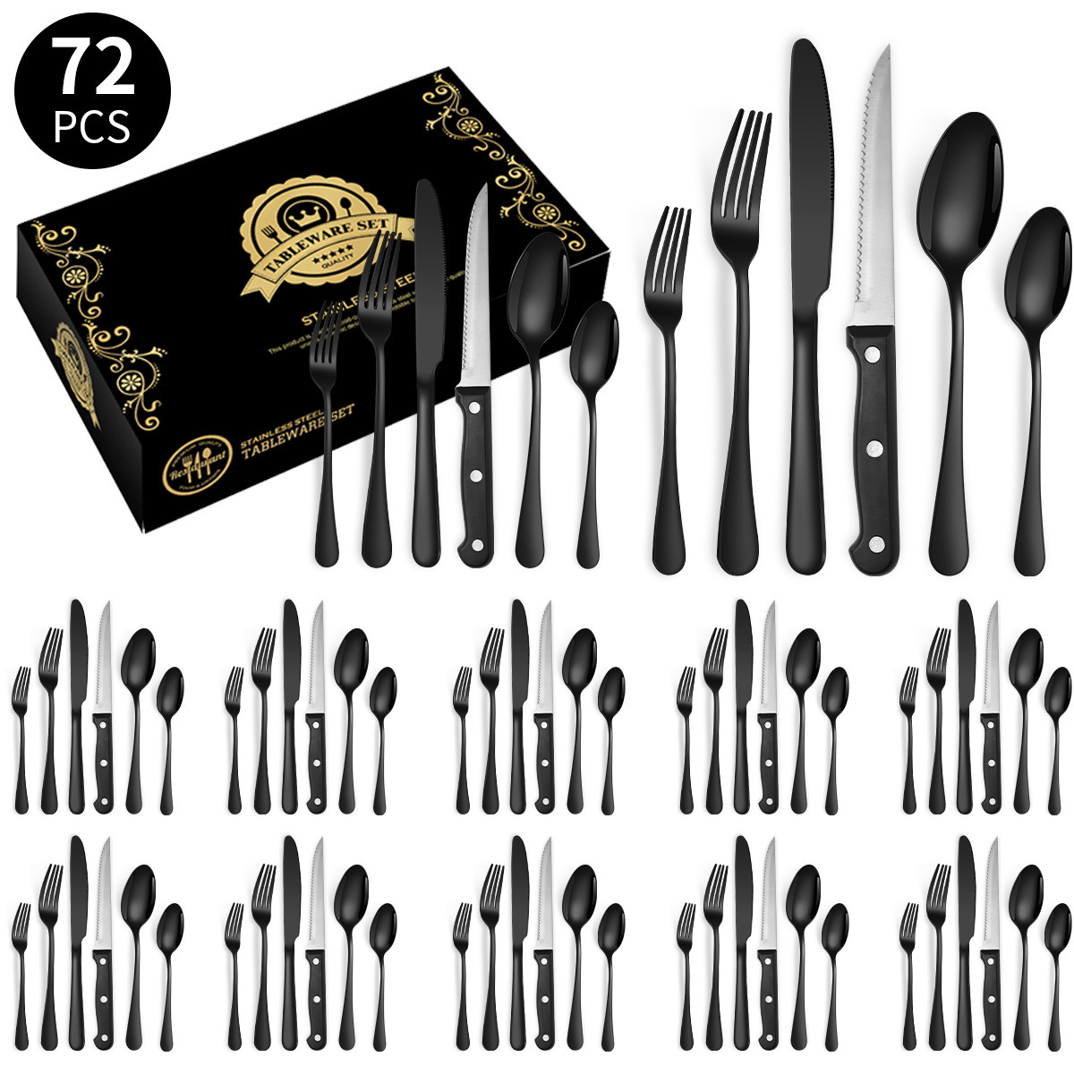 Noir 12 pièces