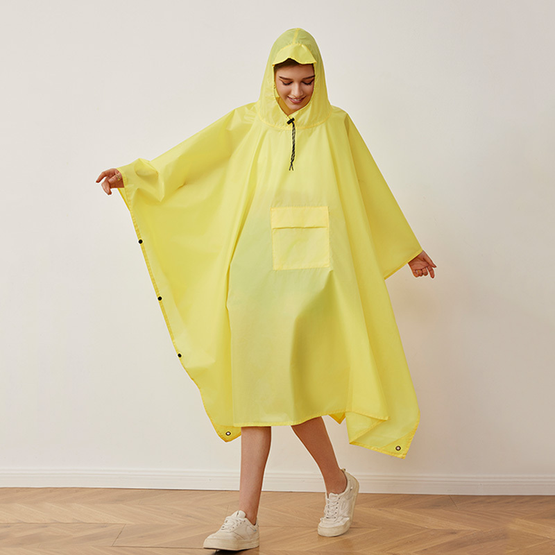 Couche en PU jaune + Poches + Sac de rangement