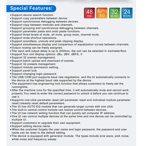 48K Sampling Rate 4X8 Channels Dsp Digital Audio Processor Professional Audio Speaker Management System - Product Image 4