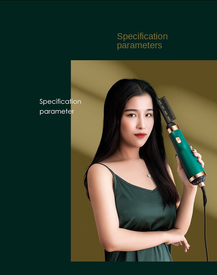 Amazon hair dryer Portable comb straight curl dual-purpose styling hot air comb multifunctional household straight hair curling