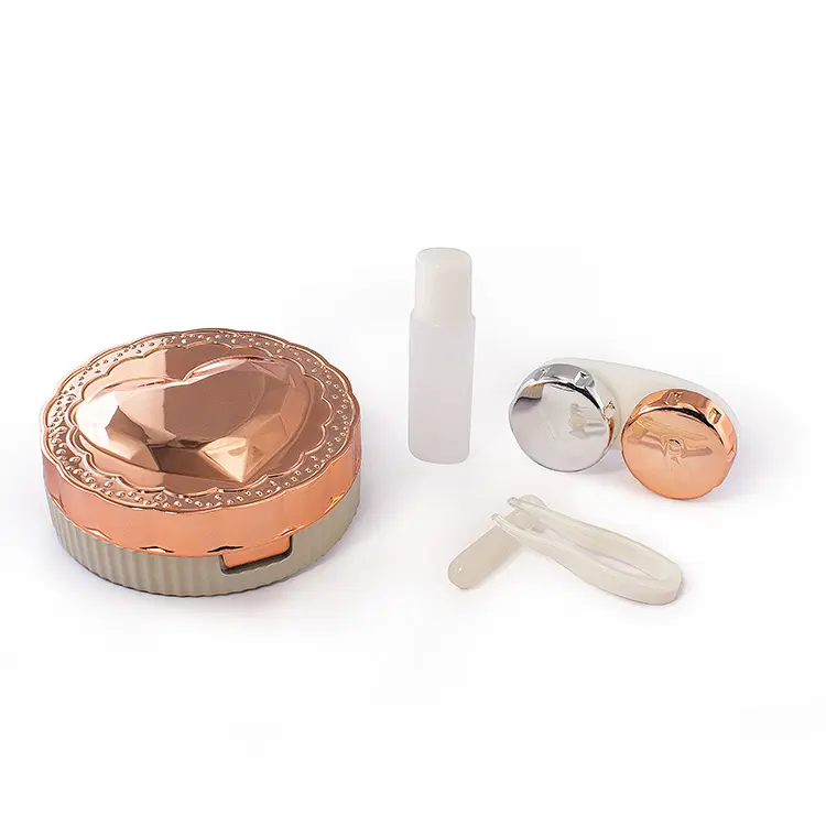 Kit de limpeza de lentes de contato, luxuoso, alta qualidade, embalagem pretty, kit de lentes de contato