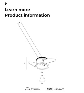 7W yeni fonksiyonel teleskopik Zoom Led Spot ışık teleskop Gimble eğilebilir gömme LED aşağı ışık - Product Image 6
