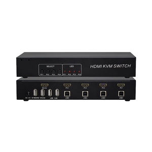 4K@60Hz 4 Port HDMI <strong>KVM</strong> Switcher 4 <strong>Input</strong> <strong>1</strong> <strong>Output</strong> 4x1 HDMI 2.0 <strong>Switch</strong> With USB2.0 HUB