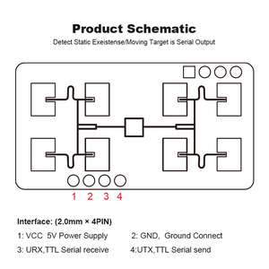 Módulo de sensor de radar mmwave de 24G, interruptor de inducción de cuerpo humano, sensor de módulo - Product Image 3