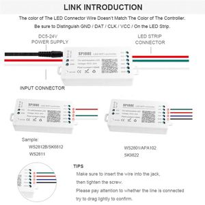 SP108E приложение WS2811 WS2812B SK6812 APA102 адресуемый Wi-Fi SPI пиксельный светодиодный контроллер - Product Image 6