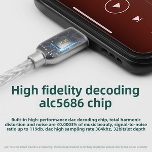 Gümüş Dac çözme ses kablosu tip-c için Apple 15 Android için küçük kuyruk ile 3.5 adaptörü için Huawei Xiaomi-PVC ceket - Product Image 4
