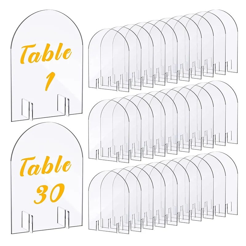 Suministros De decoración De Fiestas, soporte De señal De bienvenida De lugar, tarjetas De mesa transparentes De boda, acrílico transparente, personalizado