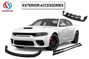Chaoshenghang araba ön ÖN TAMPON bölücüler vücut kiti Scratch koruyucu Dodge şarj cihazı 2015 2023-için ön dudak - Product Image 4