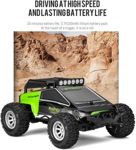 1/32 scala 2.4G LED Light-Up RC auto da corsa ad alta velocità telecomando Drift Truck giocattolo per adulti include caricabatterie - Product Image 6