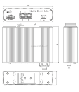 4 port ethernet anahtarı din ray dağı 5 PORT 10 100 BASE TX 2 PORT 100 BASE-FX endüstriyel FIBER optik anahtar - Product Image 3