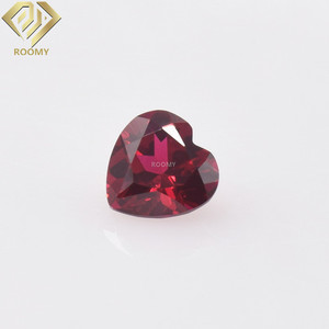 ราคาถูก3A สังเคราะห์ทับทิมบริสุทธิ์หัวใจหลวมพลอยทับทิม - Product Image 4