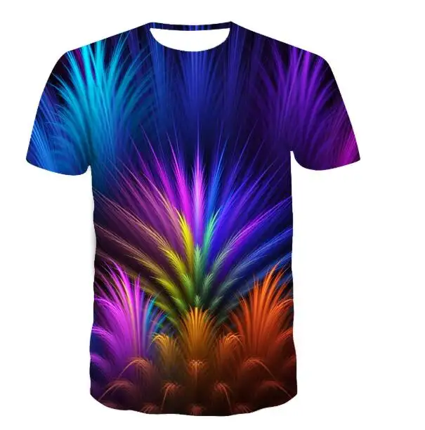 Venta al por mayor de encargo a granel 3D sublimación camiseta teñido sublimado impreso camisetas de diseño de alta calidad barato precio T camisas