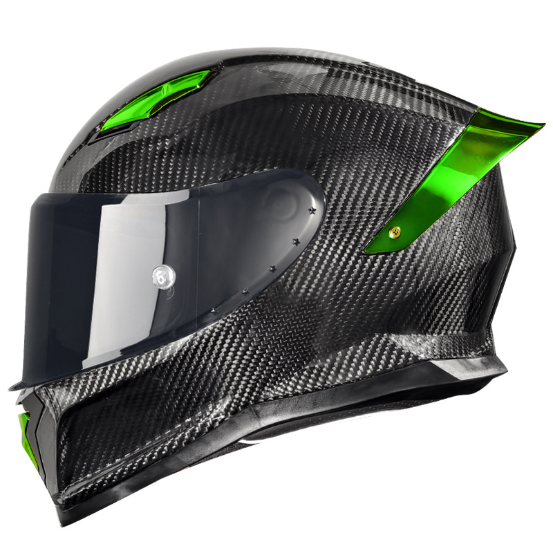 Casco de té negro chapado kit verde (nota de color casco)