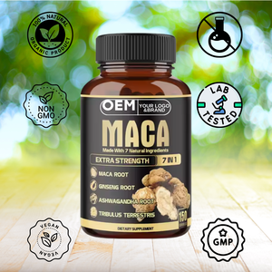 รากมาค่าความซับซ้อน7-in-1ของ OEM 7-พร้อมโสม & Ashwagandha | 120ผักแคปซูล - Product Image 2