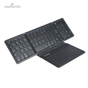 Wireless Foldable <strong>Keyboard</strong> with Stand Holder Touchpad <strong>Numeric</strong> Keypad for iPad Windows <strong>IOS</strong> Android Mac Laptop Tablet Smartphone - Product Image 1