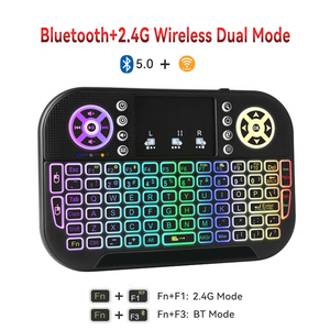 2022 nuevo 7 colores retroiluminado A8 i8 Mini teclado inalámbrico 2,4 GHz 7 colores Air Mouse con Touchpad Control remoto para Android TV Box - Product Image 3