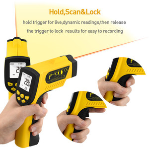 HOLDPEAK HP-1300 Sensor de temperatura infrarrojo Pantalla LCD de plástico-50 ~ 1300 ℃ Relación de distancia 16:1 Uso en exteriores Personalización OEM - Product Image 4