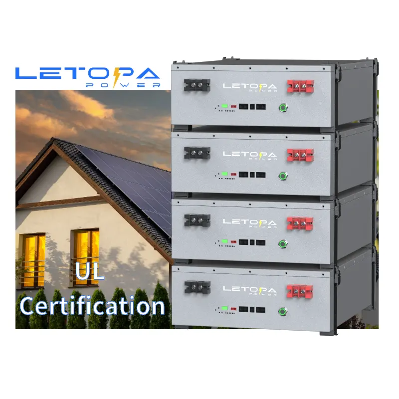 Letopa Top vente 48V 100Ah 200ah 300ah 400ah batterie montée en rack lithium fer phosphate (LiFePO4) batterie pour système solaire