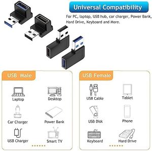 Dajiang อะแดปเตอร์3.0 USB สำหรับผู้ชายตัวเมียตัวเชื่อมต่อ USB มุมซ้าย/ขวา90องศาสำหรับพีซีฮาร์ดไดรฟ์ OEM ใหม่ - Product Image 3