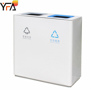 Botes de basura de excelente calidad para uso en exteriores, contenedor de reciclaje de 3 compartimentos, bote de basura de pie fácil de montar de gran capacidad - Product Image 1