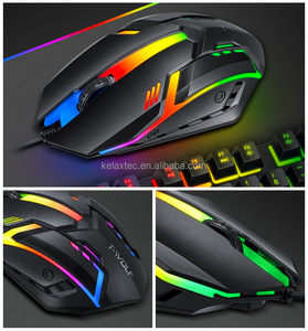 4 en 1 Gaming Combo Rainbow LED Retroiluminado Gaming Mouse Gaming Headset PC Computer Teclado con cable con alfombrilla de ratón - Product Image 4