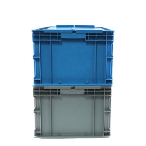 TX-TB008 Heavy Duty Large Warehouse Storage Stackable Plastic <strong>Container</strong> <strong>Stack</strong> <strong>and</strong> <strong>Nest</strong> Tote with Lid - Product Image 1