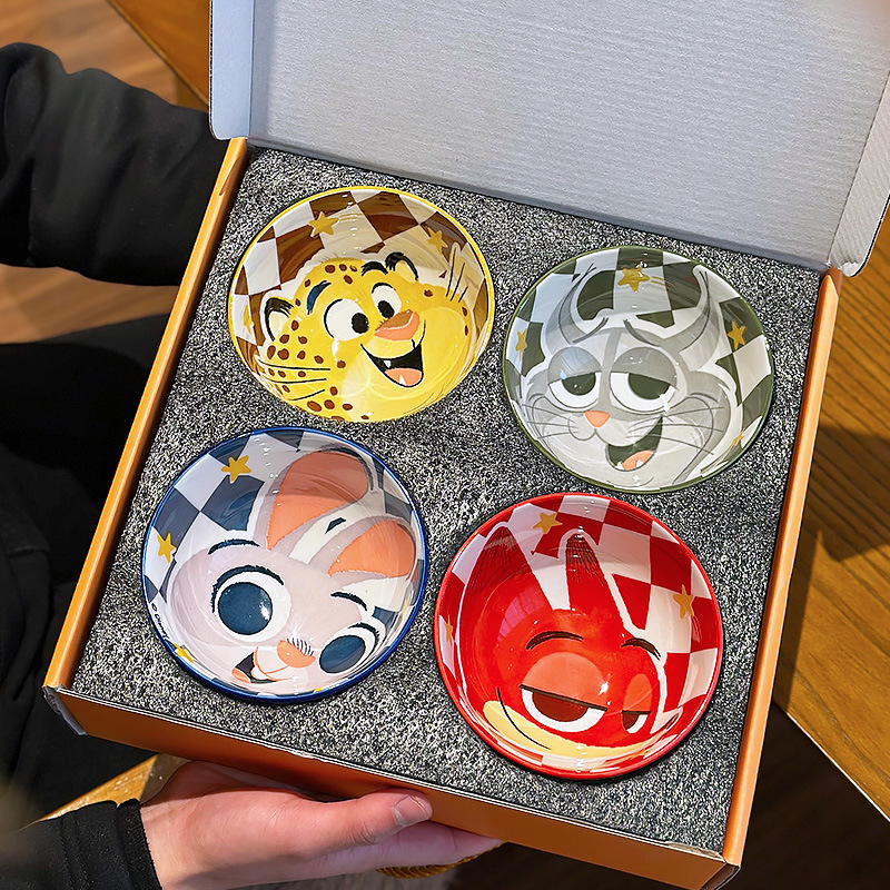 Zootopia Four Bowls Ceramic Gift Set