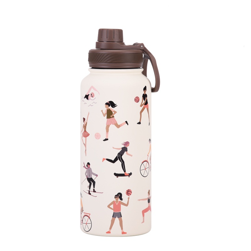 Bouilloire à large ouverture de 1000 ml avec couvercle de sport (nouveau modèle)