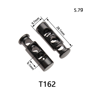Tapón de cordón elástico de 6mm Tapón de cordón con bloqueo final Técnica de chapado de metal Tapón de cuerda indefinido - Product Image 4