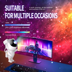 Yıldız projektör Galaxy gece işık astronot uzay projektör yıldızlı bulutsusu tavan LED lambası zamanlayıcı ve uzaktan ile çocuk odası için - Product Image 5