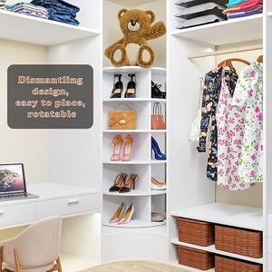 Kích Thước Tùy Chỉnh Giày <span class=keywords><strong>Carousel</strong></span> 360 Xoay Giày Giá Tháp 5 Tầng Lưu Trữ Tủ Xoay Giày Kệ - Product Image 6