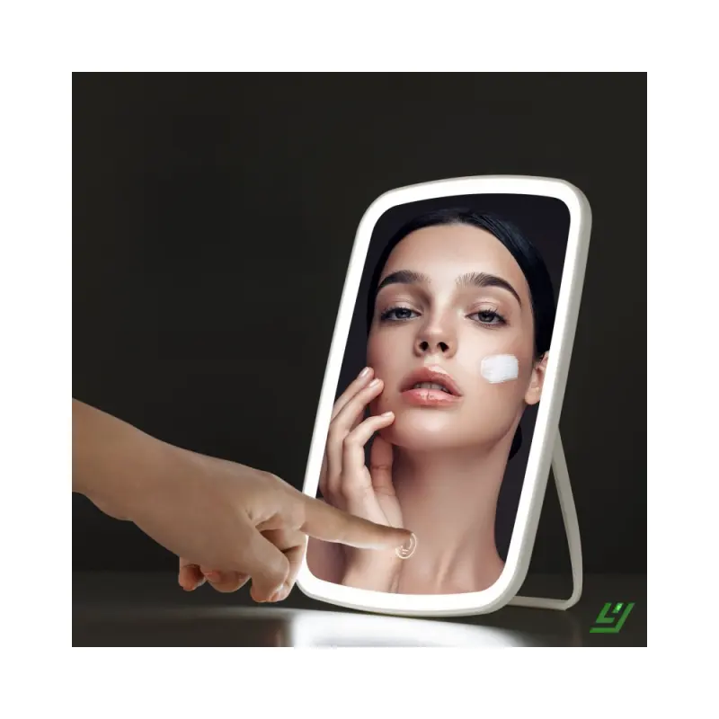YHY Miroir De Maquillage Avec Lumières Écran Tactile Réglable Miroir Cosmétique Mignon De Bureau Beauté Vanité Miroirs LED Pliant Portable