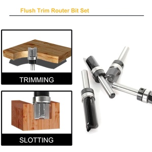 Tuôn ra cắt <span class=keywords><strong>Router</strong></span> bit thẳng tuôn ra cắt tỉa mẫu mô hình Cutter-Shank mang hướng dẫn 2 Sáo Carbide Tipped-1/4 "Shank - Product Image 5