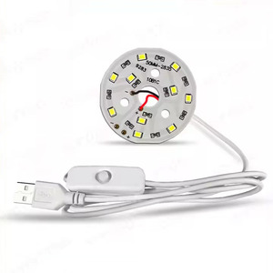 Sunssy <strong>DIY</strong> USB <strong>LED</strong> Light Board 5W <strong>10W</strong> Warm White Light 50mm Round Source with Power Cord Switch Chip Material Epistar &amp; SMD - Product Image 6