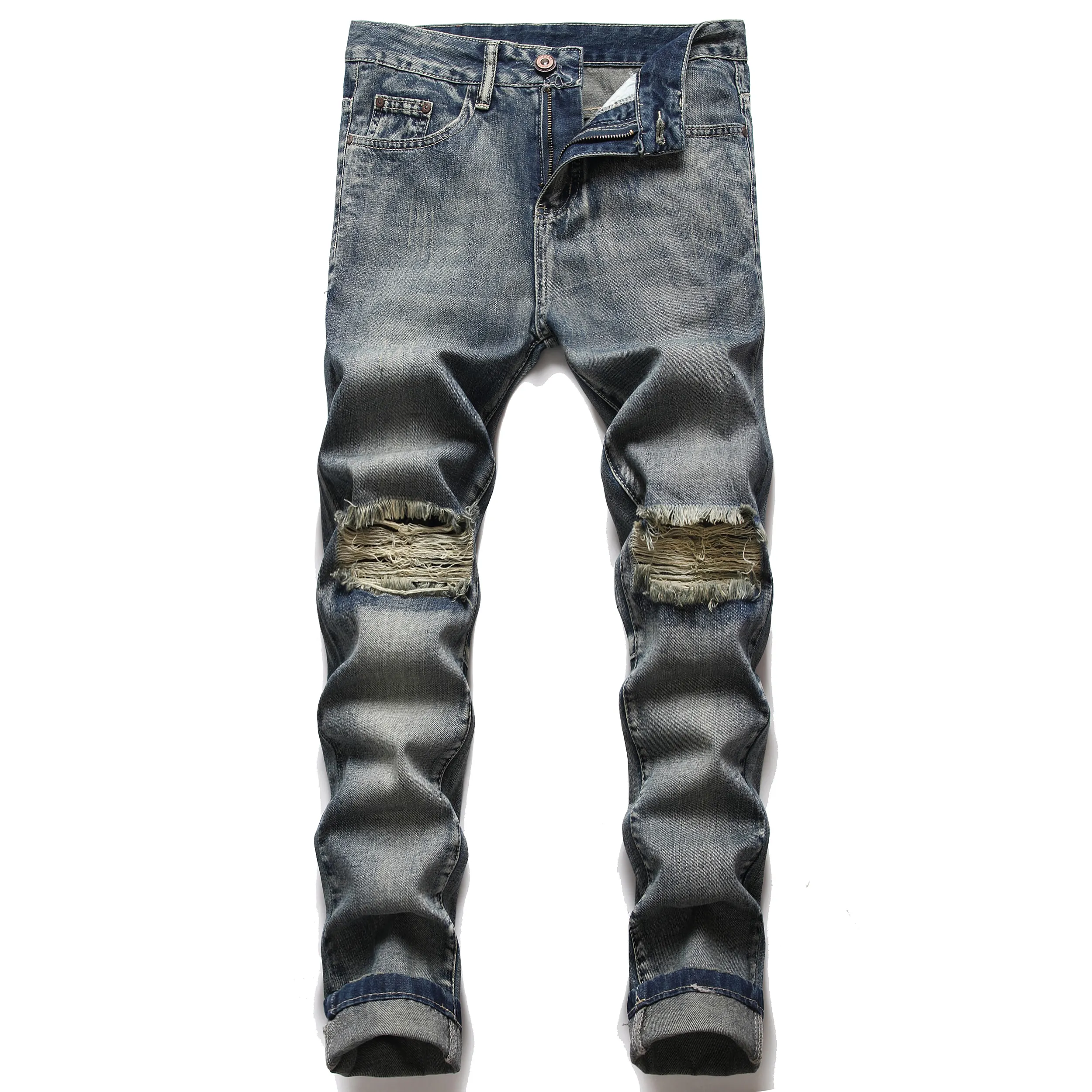 AIPA-pantalones vaqueros de estilo europeo y americano para hombre, Jeans de alta calidad con corte de personalidad