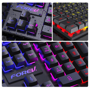 OEM 104键有线游戏键盘彩色混合光台式电脑键盘 - Product Image 4