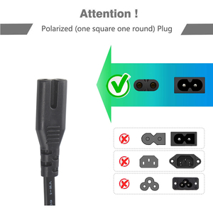 IEC図8ユーロ2pプラグACコード2M長CEE2ピンプラグ電源ケーブルC7メス - Product Image 3