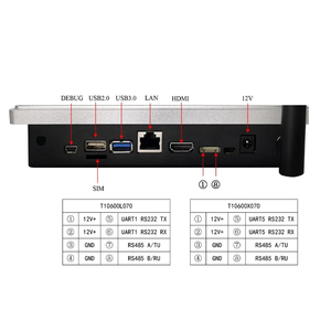 7 pollici Rockchip3568 TFT Display LCD Linux Ubuntu pannello industriale Pc con Ethernet, Ddr 2GB EMMC 8GB per Controller industriale - Product Image 3