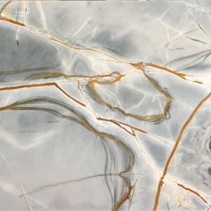 Yushi sang trọng Brazil Roma màu xanh quartzit đánh bóng đá trang trí nội thất ấn tượng quartzit tấm gạch - Product Image 2