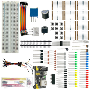 Componente elettronico Starter Kit di base con cavo Breadboard a 830 punti di collegamento resistore condensatore LED potenziometro scatola di imballaggio - Product Image 3