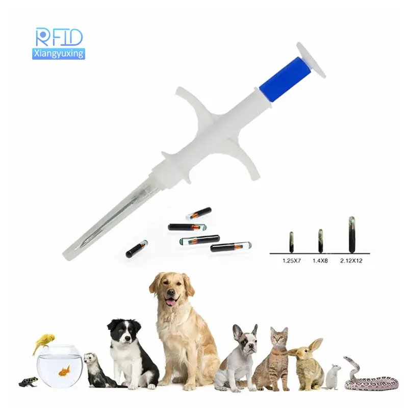 Injizierbarer Chip RFID Mikrochips Tier-ID-Spritze für Hunde vögel Katze Haustier Fisch Tracker