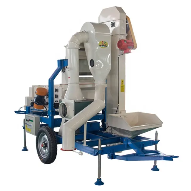 Clasificador de grano de semilla de café de sésamo blanco y separador de vibración de grado para limpieza y clasificación de granos
