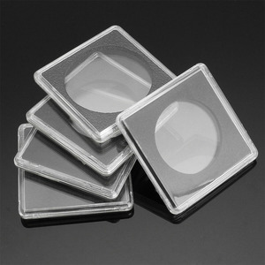 Kare sikke kapları 2x2 sikke ek tutucu tamamen şeffaf sikke kapsül ayarlanabilir conta ile saklama kutusu - Product Image 4