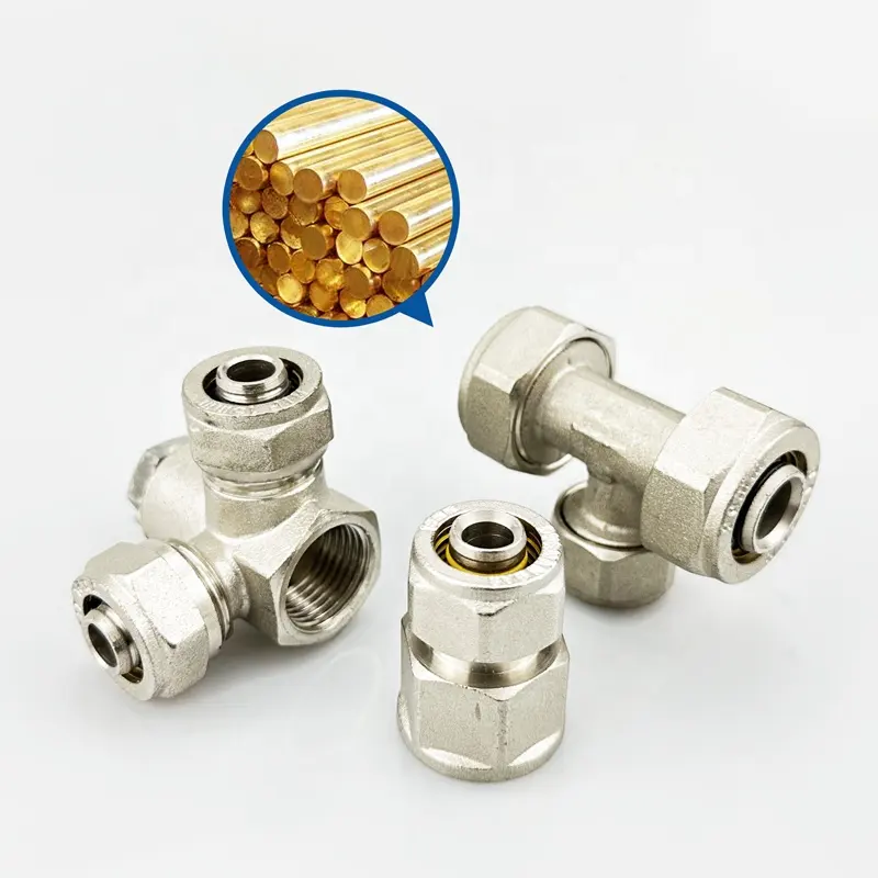 Tubomart OEM Manufacture Brass Plumbing copper pipe fitting Nipple 1/2 3/4" Lead Free Water Pipe Brass Fittings
