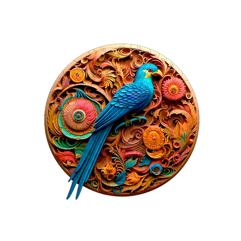 CSHCPT0011 Blue Bird Wood Carving