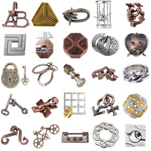 Unlock Interlock Intelligence Mind Logic Wooden Burr Luban Kongming Lock Iq <strong>Toys</strong> 3d Metal Brain Teasers Puzzles Metal Game - Product Image 2