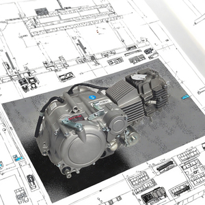 Mới 150cc 4 thì off-road xe gắn máy động cơ lắp ráp với điện bắt đầu & CDI đánh lửa Kick-Operated - Product Image 3