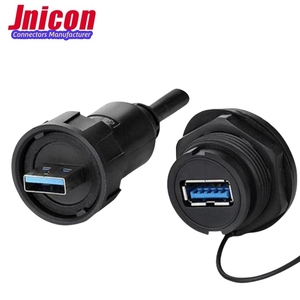 Jnicon ตัวยึดแผง IP68ช่องเสียบ USB 2.0กันน้ำช่องเสียบ USB3.0ขั้วต่อปลั๊ก RJ45 - Product Image 3
