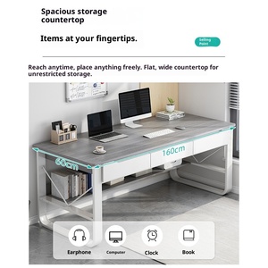 مكتب كمبيوتر حديث على شكل حرف L قابل للتعديل لوحة أدراج تخزين متعددة الوظائف لطلاب غرفة المعيشة - Product Image 4